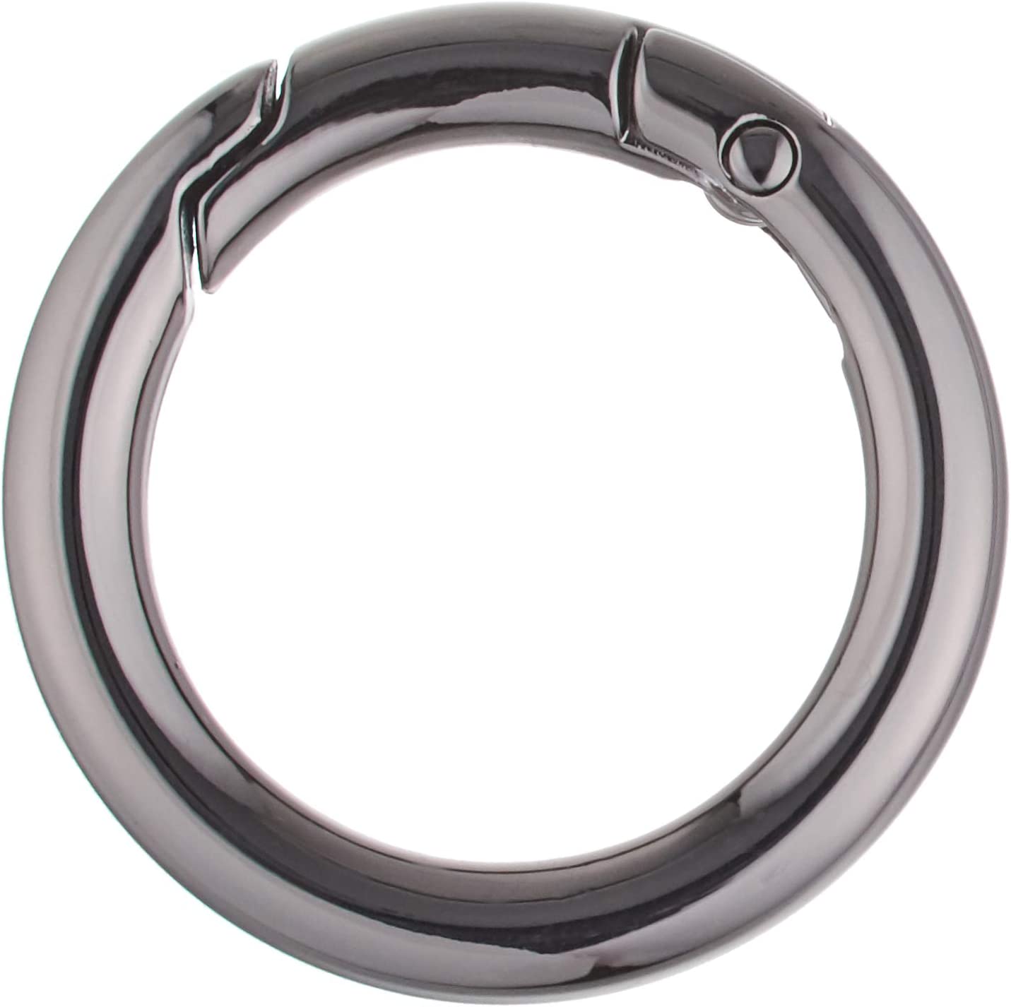 日本紐釦貿易 丸型カラビナ 36mm ブラックニッケル 4個 S27-311-BN (ご注文単位1束)【直送品】