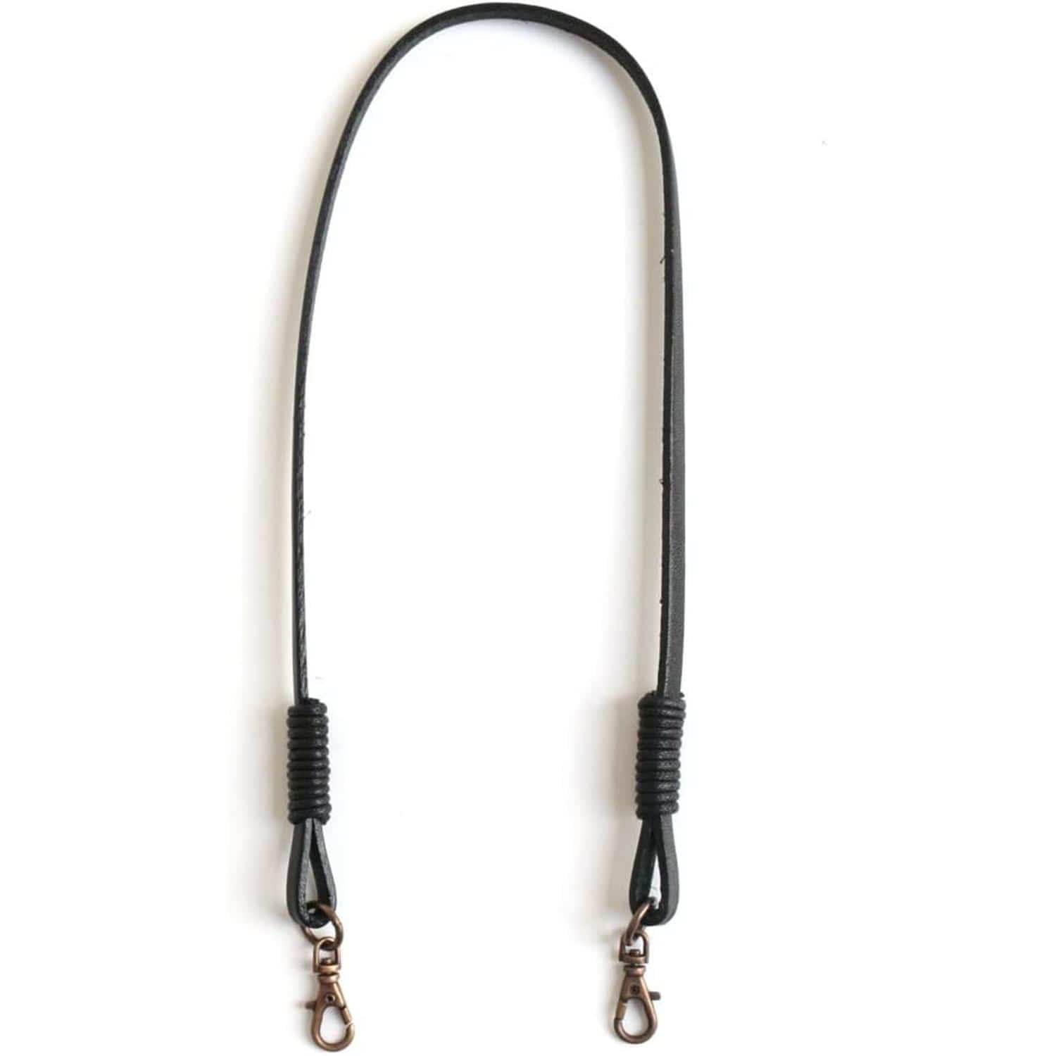 日本紐釦貿易 口金用本革持ち手 手さげタイプ1本手 40cm 黒 MAW8-B (ご注文単位1本)【直送品】