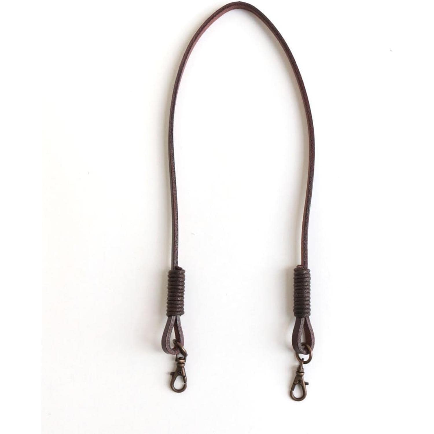 日本紐釦貿易 口金用本革持ち手 手さげタイプ1本手 40cm こげ茶 MAW8-C (ご注文単位1本)【直送品】