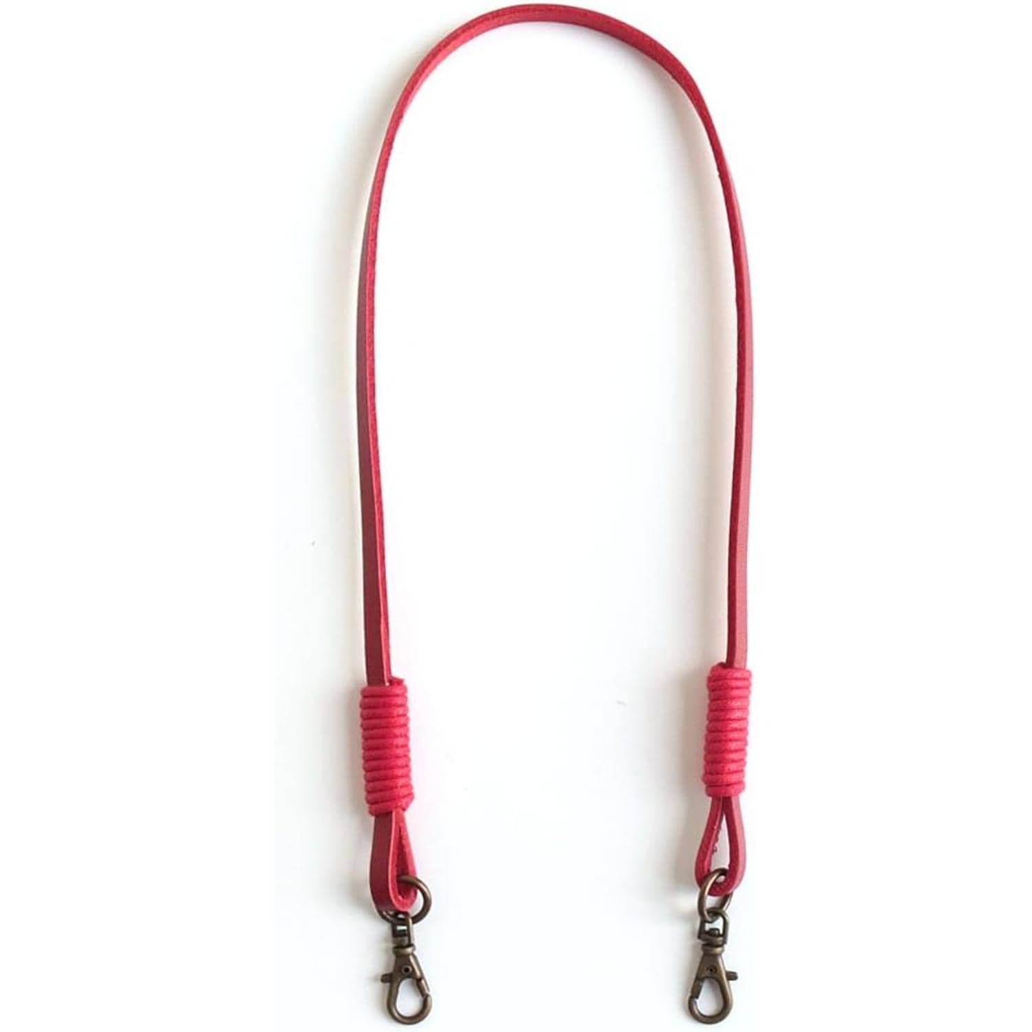 日本紐釦貿易 口金用本革持ち手 手さげタイプ1本手 40cm 赤 MAW8-R (ご注文単位1本)【直送品】