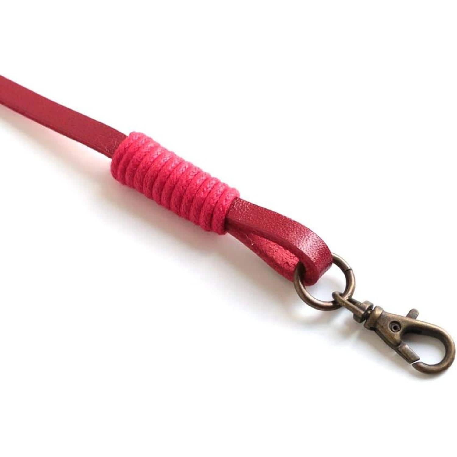 日本紐釦貿易 口金用本革持ち手 手さげタイプ1本手 40cm 赤 MAW8-R (ご注文単位1本)【直送品】