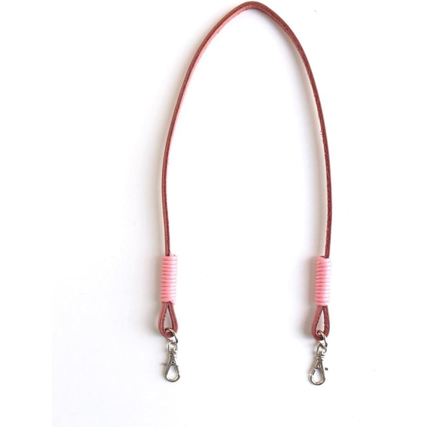 日本紐釦貿易 口金用本革持ち手 手さげタイプ1本手 40cm ピンク MAW8-P (ご注文単位1本)【直送品】