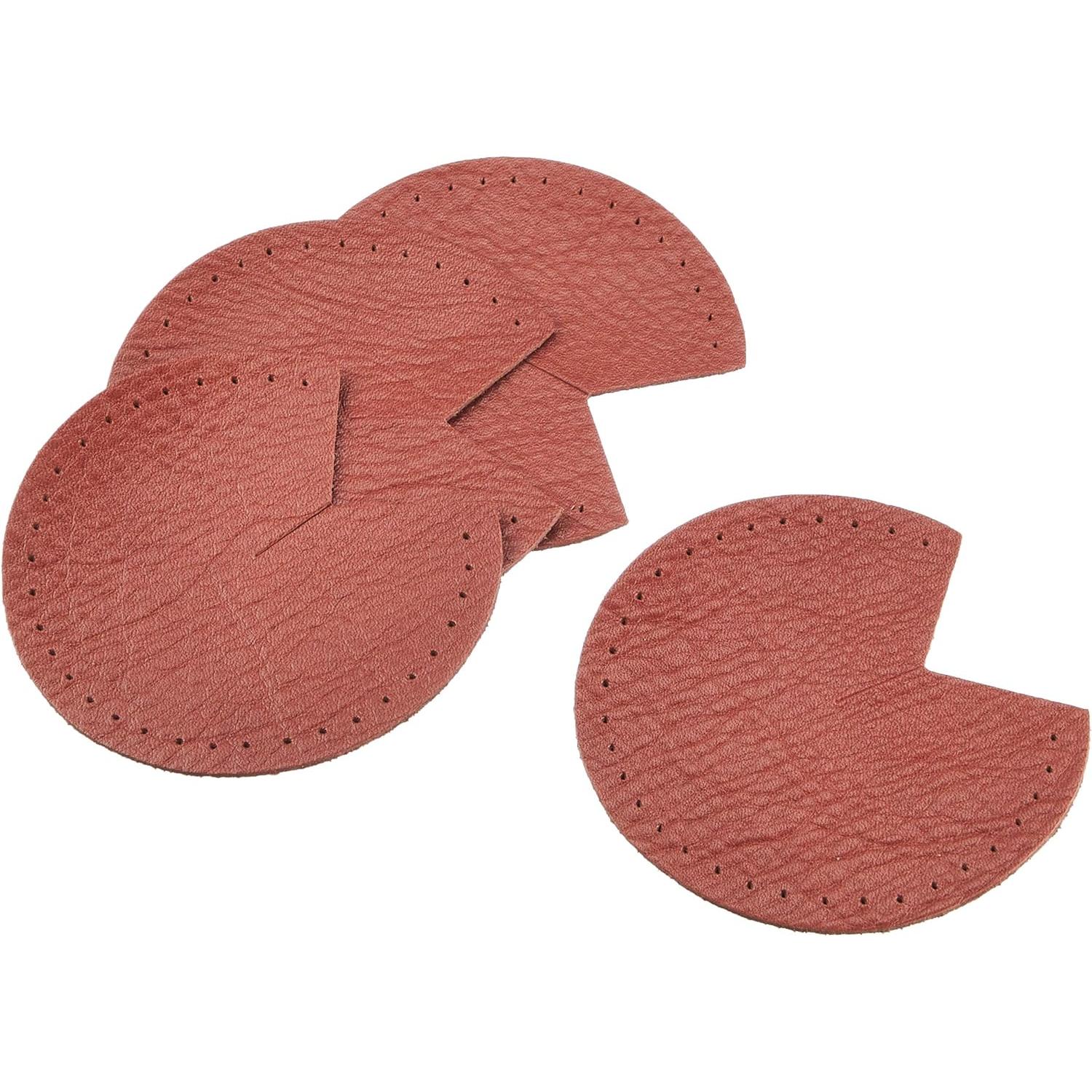 日本紐釦貿易 バッグ用コーナーカバーパーツ 4枚入 本革製 Sサイズ MAP101-BR （ご注文単位1束）【直送品】