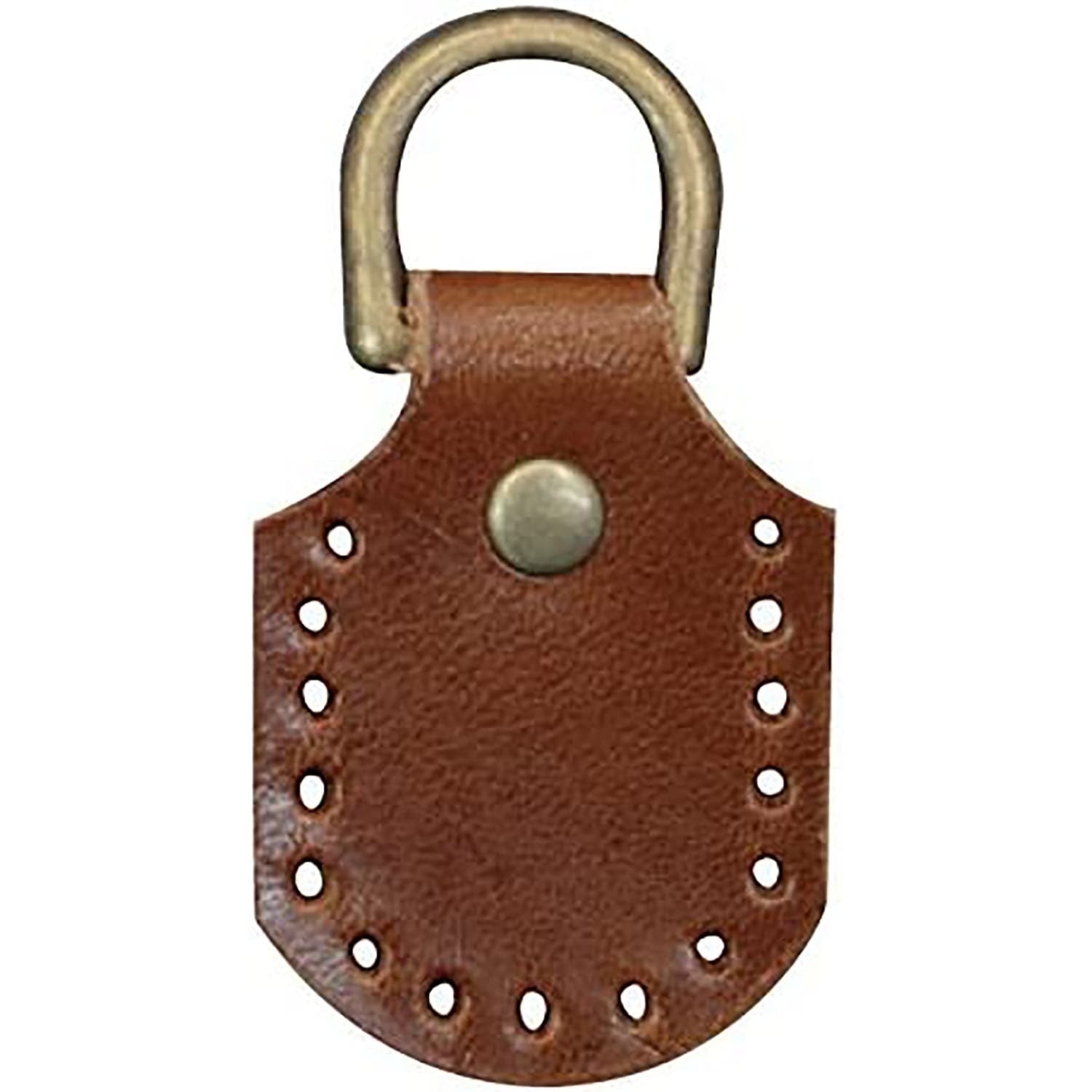 日本紐釦貿易 本革製アタッチメント 縫い付けタイプ 丸型 2個入 MAP106-BR （ご注文単位1束）【直送品】