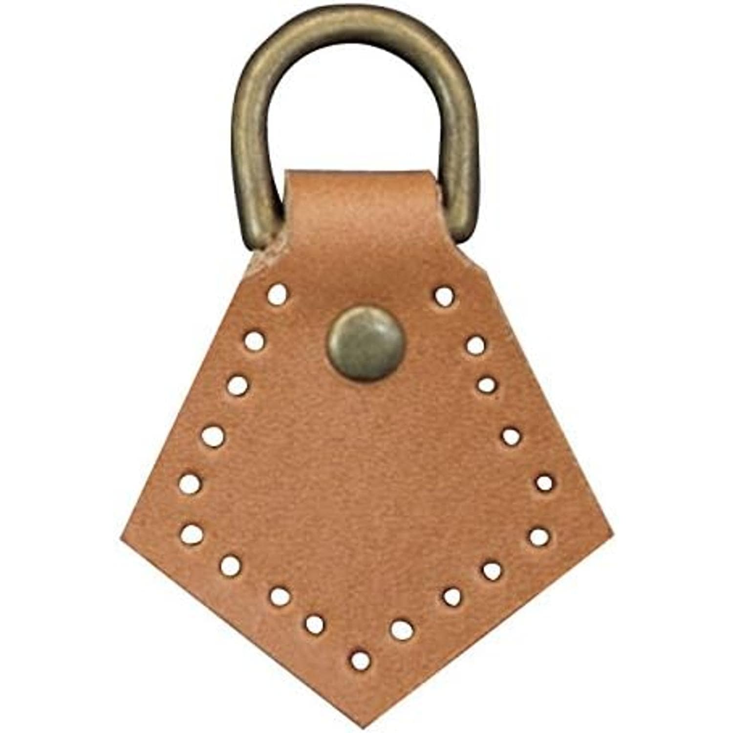 日本紐釦貿易 本革製アタッチメント 縫い付けタイプ 菱型 2個入 MAP107-E （ご注文単位1束）【直送品】