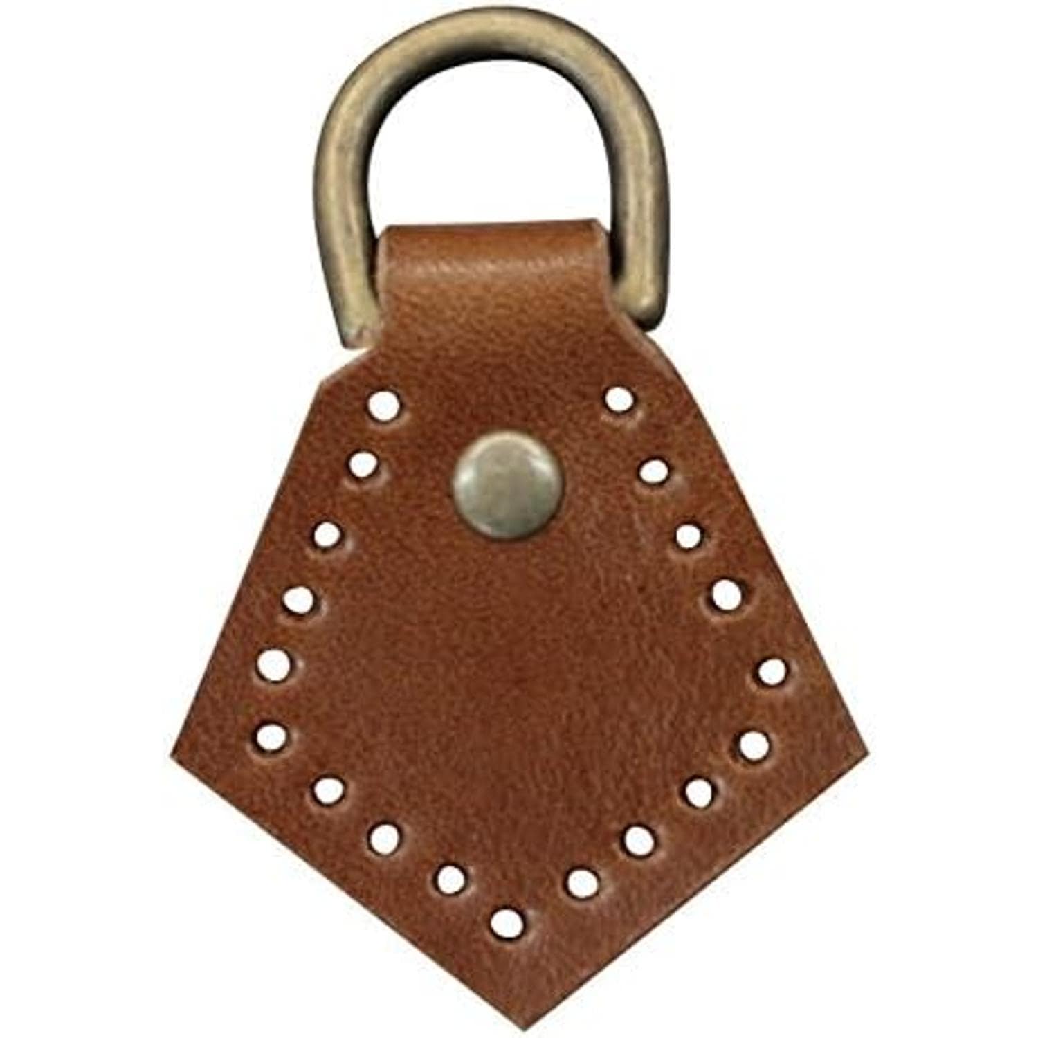 日本紐釦貿易 本革製アタッチメント 縫い付けタイプ 菱型 2個入 MAP107-BR (ご注文単位1束)【直送品】