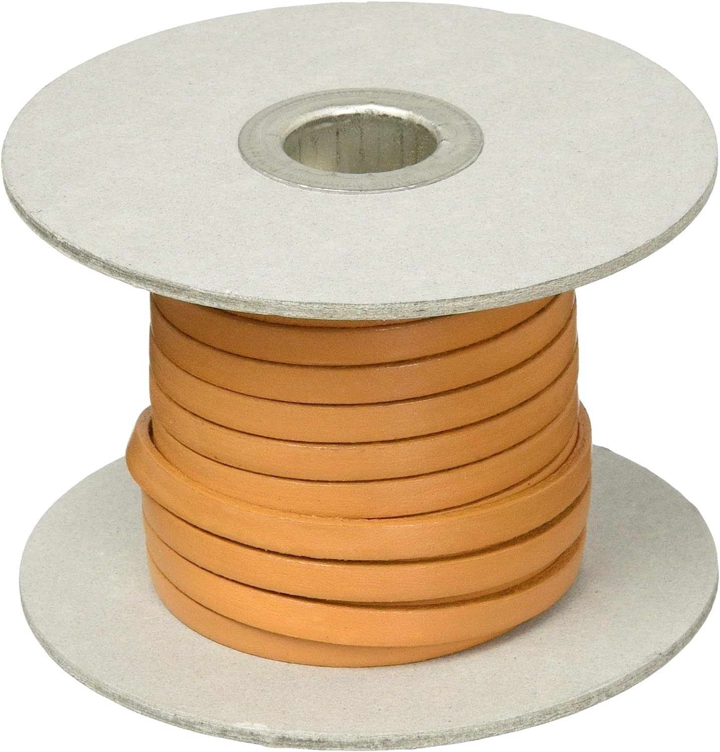 日本紐釦貿易 ヌメ革テープ 5mm巾 長さ10m巻 ベージュ MTLS1005-1 （ご注文単位1巻）【直送品】