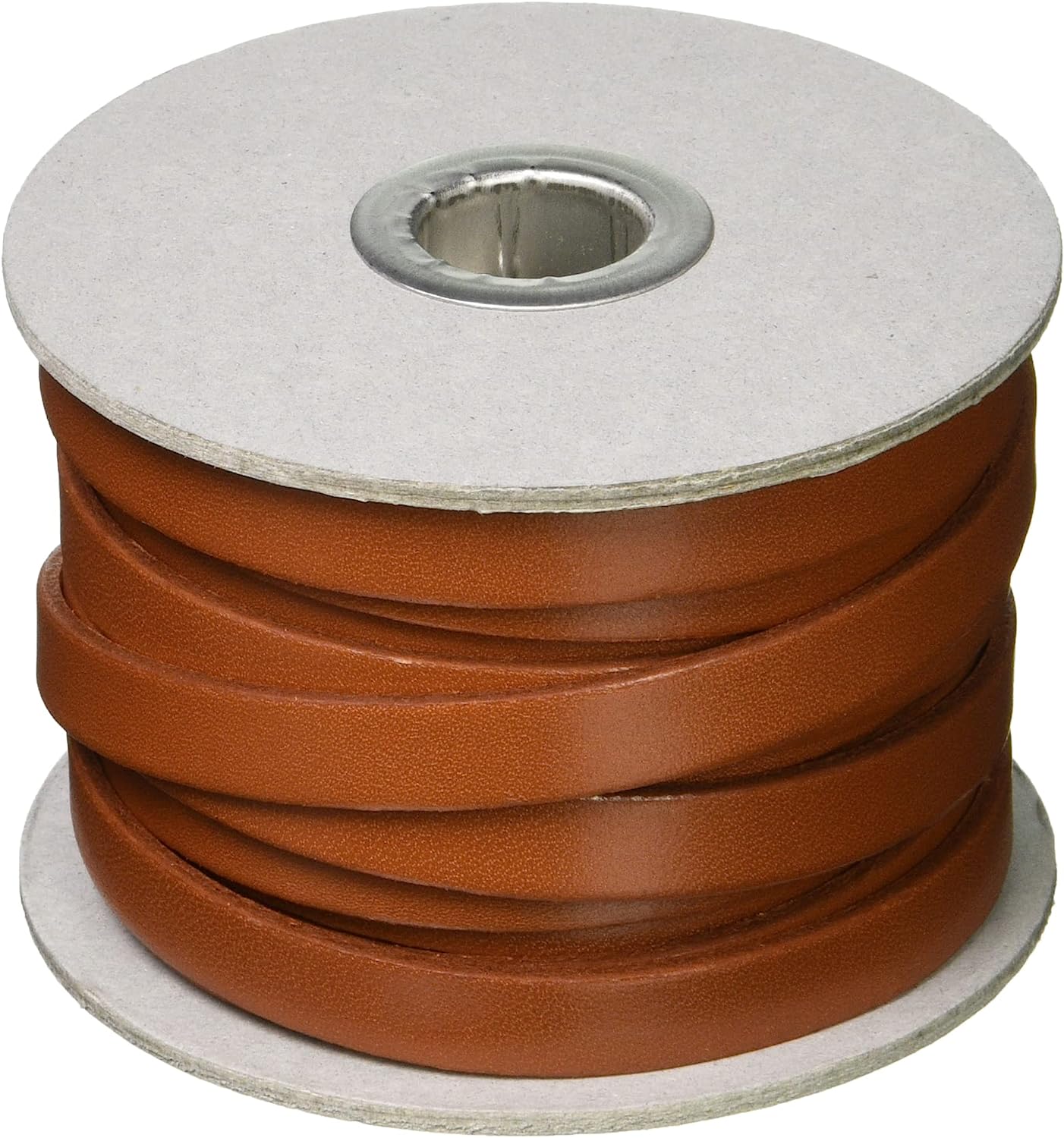 日本紐釦貿易 ヌメ革テープ 10mm 長さ10m巻 茶 MTLS1010-3 (ご注文単位1巻)【直送品】