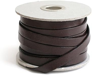 日本紐釦貿易 ヌメ革テープ 10mm 長さ10m巻 こげ茶 MTLS1010-4 (ご注文単位1巻)【直送品】