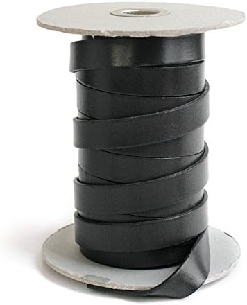 日本紐釦貿易 ヌメ革テープ 15mm巾 長さ10m巻 黒 MTLS1015-7 （ご注文単位1巻）【直送品】