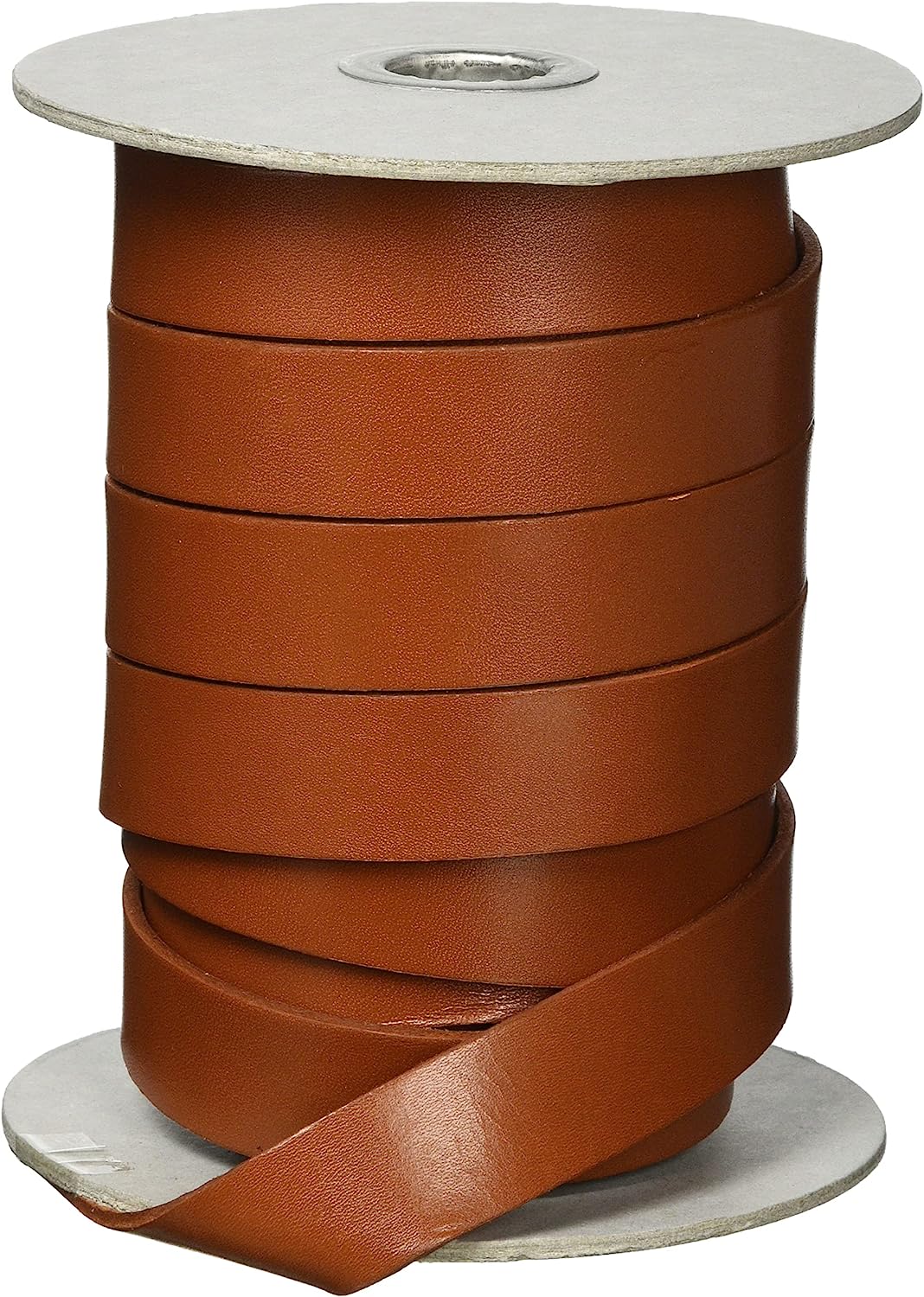 日本紐釦貿易 ヌメ革テープ 20mm巾 長さ10m巻 茶 MTLS1020-3 （ご注文単位1巻）【直送品】