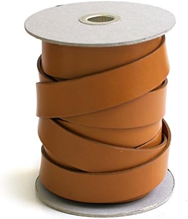日本紐釦貿易 ヌメ革テープ 25mm巾 長さ10m巻 キャメル MTLS1025-2 （ご注文単位1巻）【直送品】