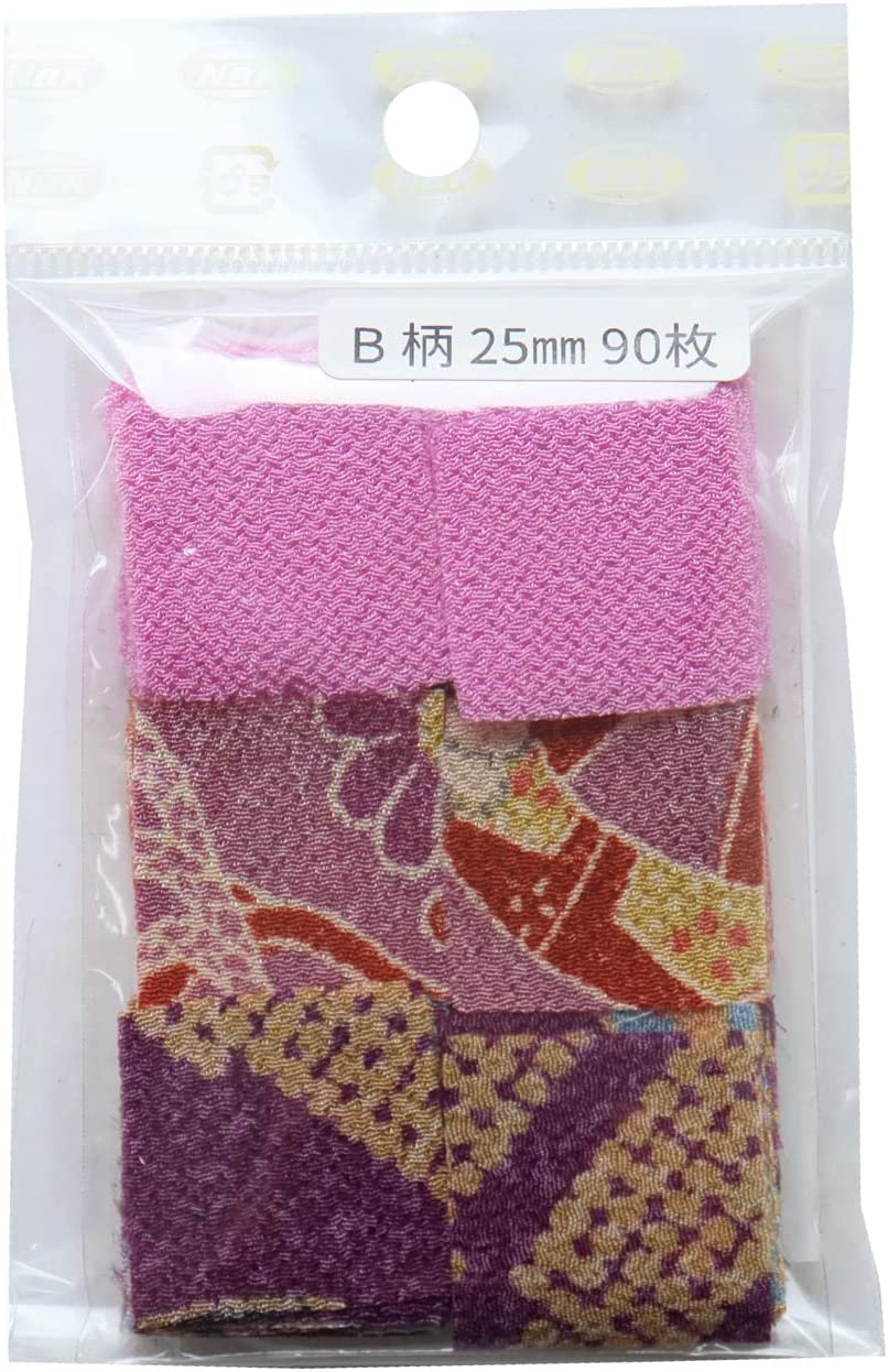 日本紐釦貿易 つまみ細工用ちりめん 2柄&1無地アソートセット 紫系 25mmサイズ 計90枚入り S50GC25-B (ご注文単位1セット)【直送品】