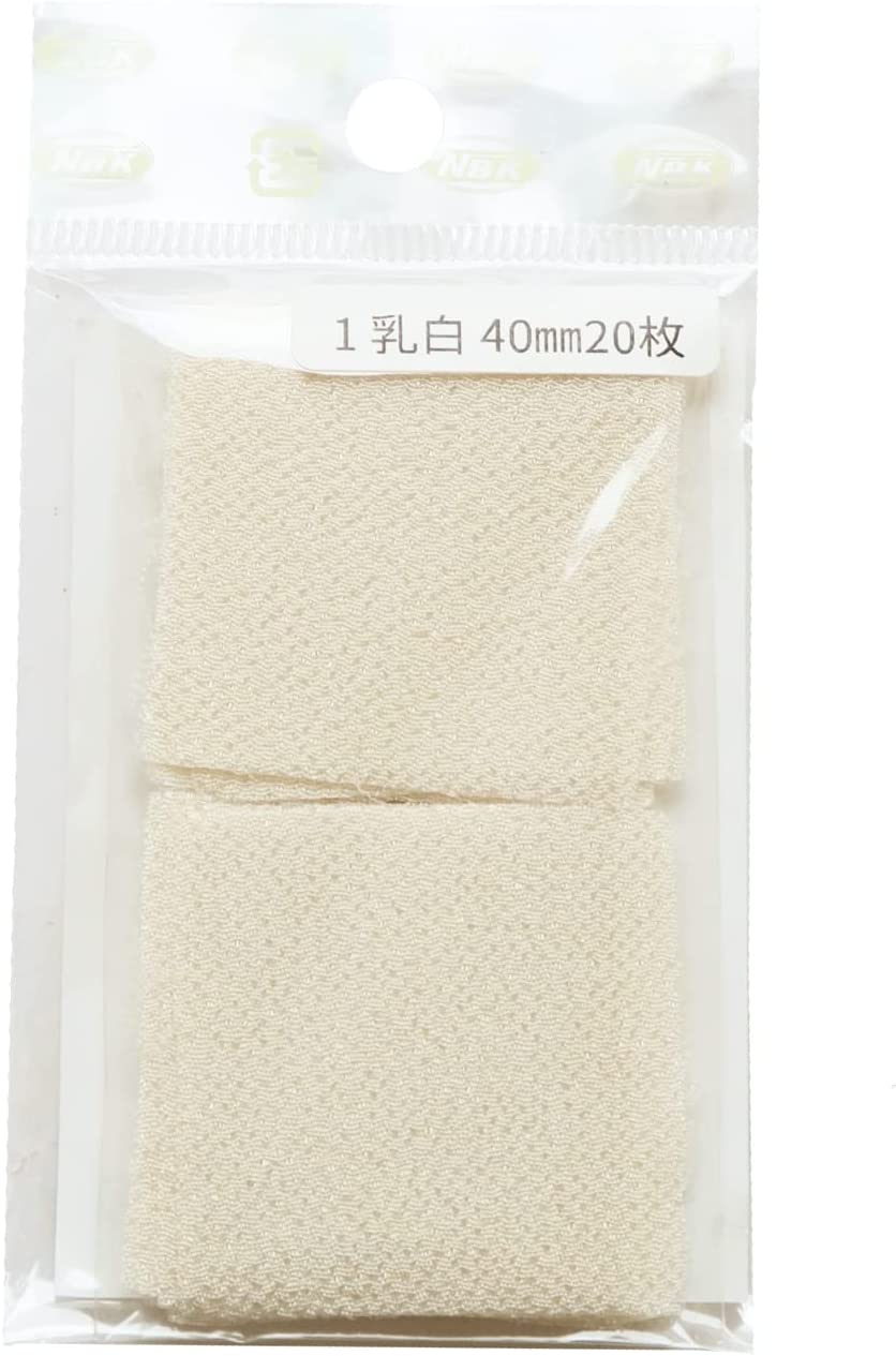日本紐釦貿易 つまみ細工用ちりめん 無地20枚入り 乳白色 40mm S50CH40-1 （ご注文単位1セット）【直送品】