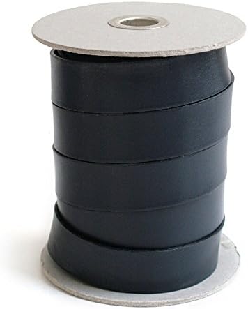 日本紐釦貿易 ヌメ革テープ 25mm巾 長さ10m巻 ネイビー MTLS1025-9 （ご注文単位1巻）【直送品】