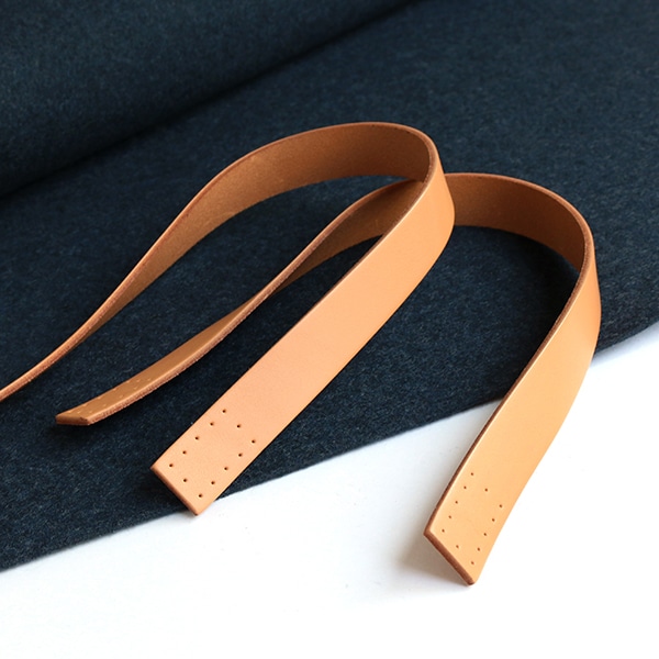 日本紐釦貿易 本革持ち手 40cm 2本入り 巾2cm 焦茶 MAW29-C (ご注文単位1組)【直送品】