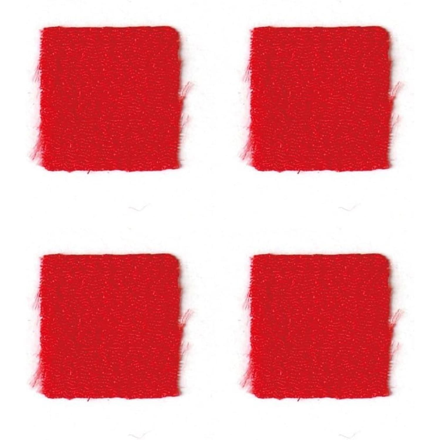 日本紐釦貿易 カット済 つまみ細工用一越ちりめん 無地 30枚入 18×18mm 4紅 S50CH18-4 （ご注文単位1束）【直送品】