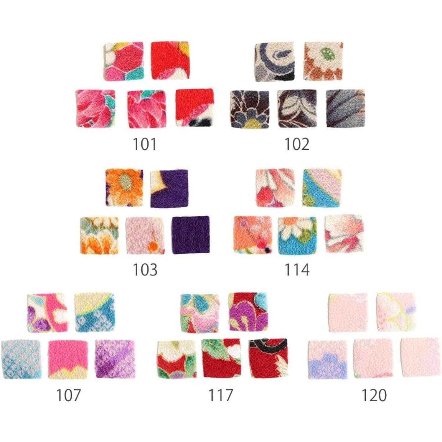 日本紐釦貿易 カット済 つまみ細工用一越ちりめん 柄 30枚入 22×22mm S50GC22-104 （ご注文単位1束）【直送品】