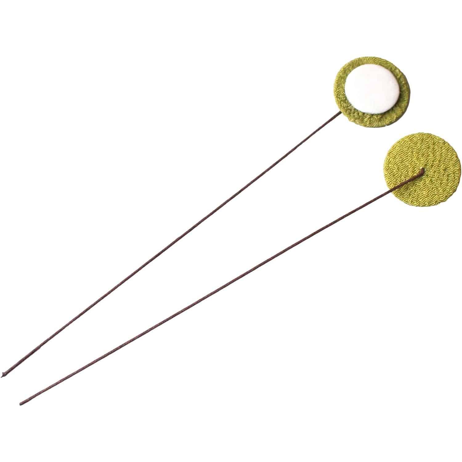 日本紐釦貿易 つまみ細工用 ワイヤー付き花台紙 松葉 φ16mm 5本入 S55H16-10 （ご注文単位1束）【直送品】