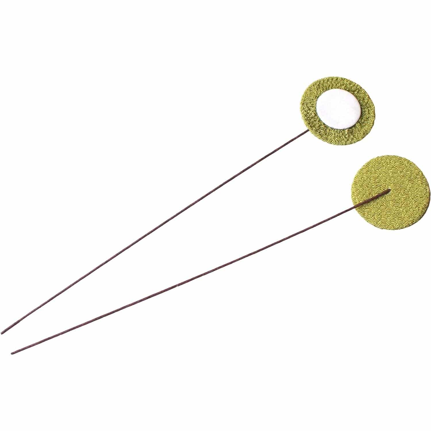 日本紐釦貿易 つまみ細工用 ワイヤー付き花台紙 松葉 φ20mm 5本入 S55H20-10 （ご注文単位1束）【直送品】