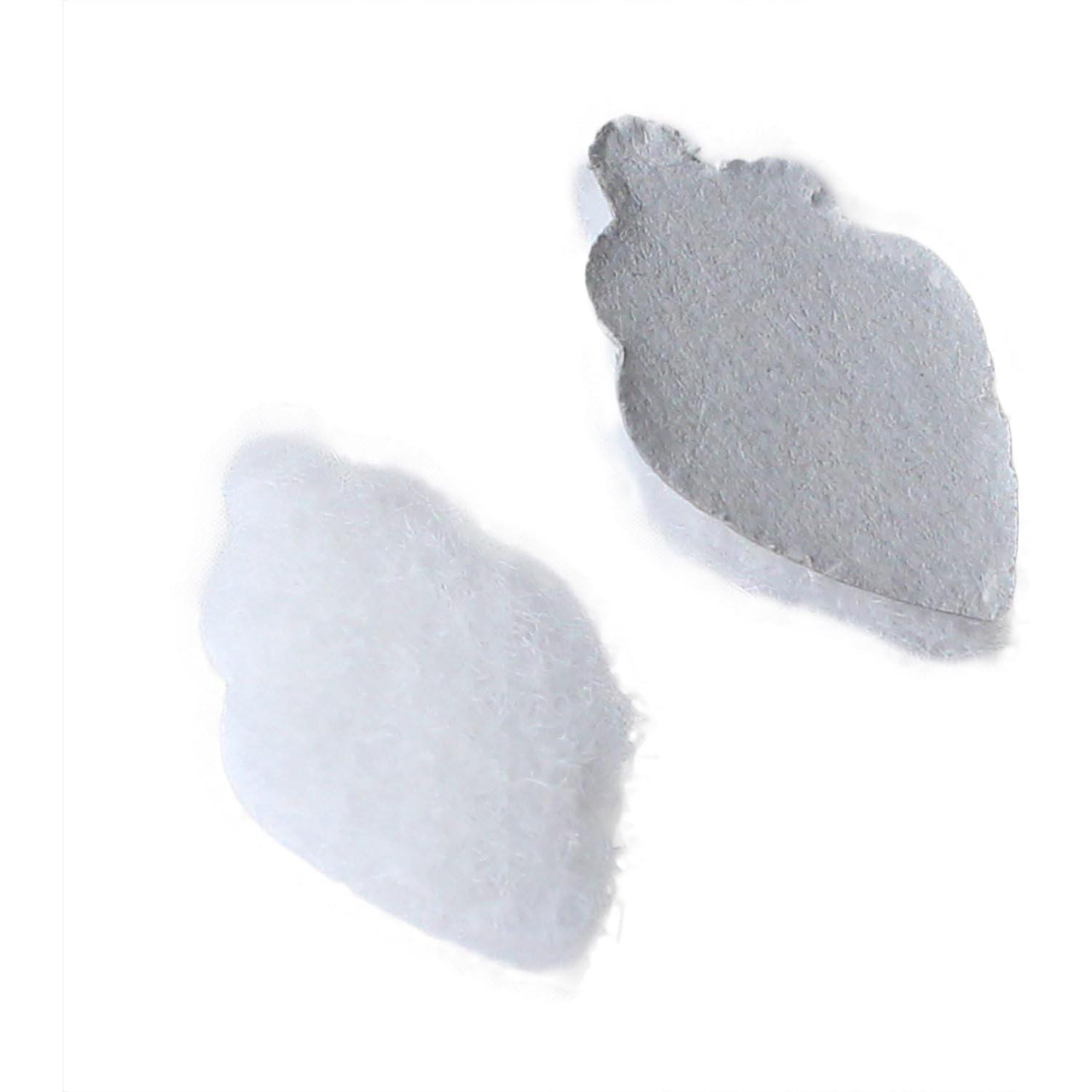 日本紐釦貿易 ちりめん細工用 押絵芯紙 葉B 白 3×4.5cm 10個入 S56-2 （ご注文単位1束）【直送品】