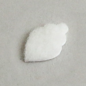 日本紐釦貿易 ちりめん細工用 押絵芯紙 葉B 白 3×4.5cm 10個入 S56-2 (ご注文単位1束)【直送品】