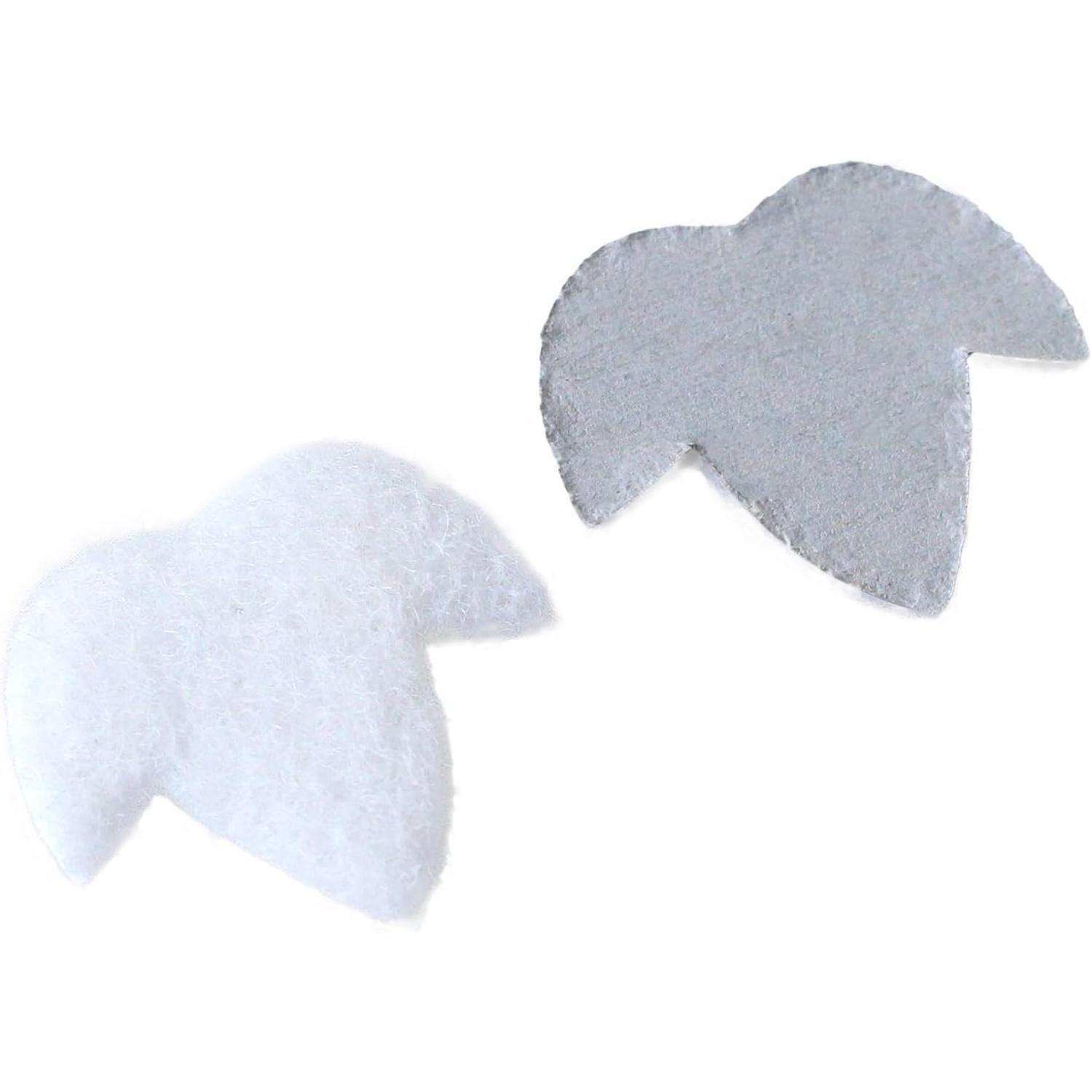 日本紐釦貿易 ちりめん細工用 押絵芯紙 葉C 白 3×1.5cm 8個入 S56-3 （ご注文単位1束）【直送品】