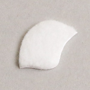 日本紐釦貿易 ちりめん細工用 押絵芯紙 葉D 白 4×2cm 8個入 S56-4 (ご注文単位1束)【直送品】