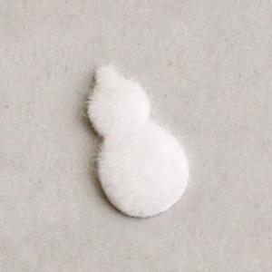 日本紐釦貿易 ちりめん細工用 押絵芯紙 ひょうたん 小 白 3×2.5cm 10個入 S56-11 （ご注文単位1束）【直送品】