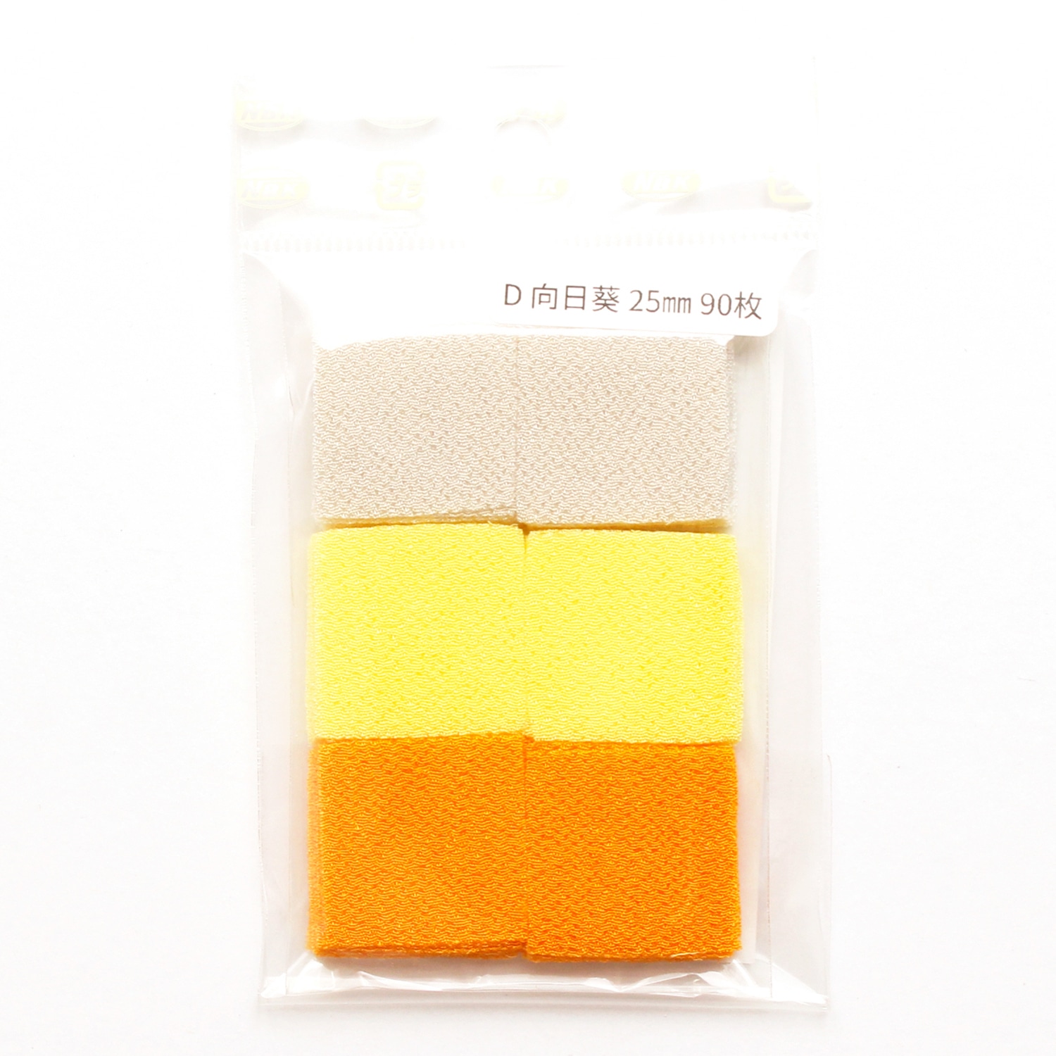 日本紐釦貿易 ツマミ細工チリメン3色アソート 25㎜ 90枚 向日葵 S50CH25-D （ご注文単位1セット）【直送品】