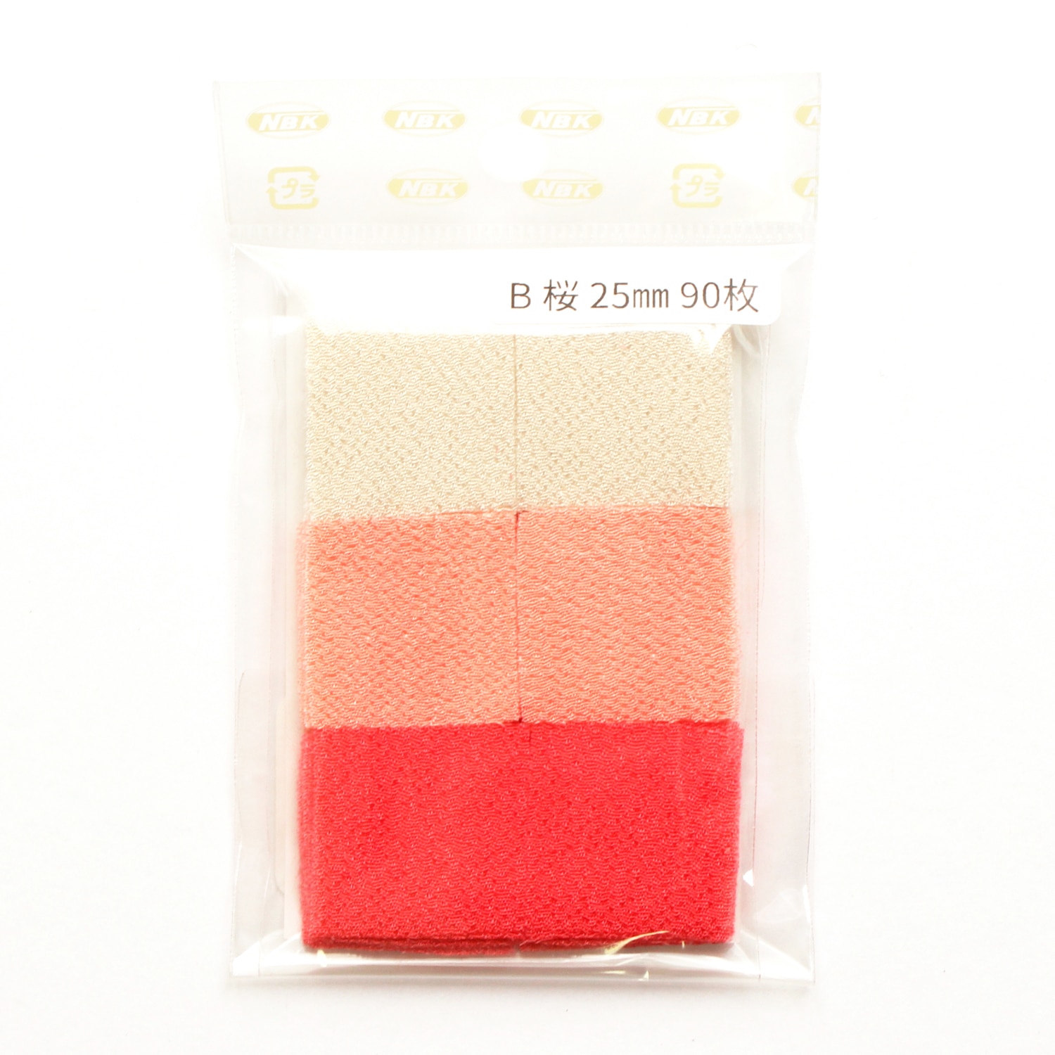 日本紐釦貿易 ツマミ細工チリメン3色アソート 25mm 90枚 桜 S50CH25-B （ご注文単位1セット）【直送品】