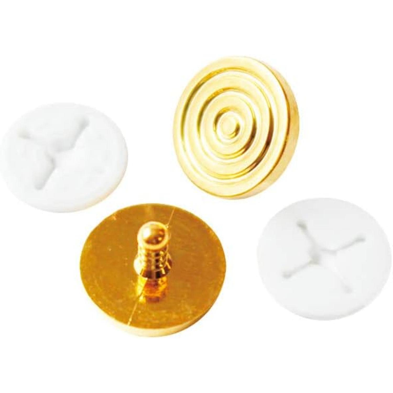 日本紐釦貿易 マスクピアス土台 台10mm ゴールド 5個 LW3 (ご注文単位1束)【直送品】