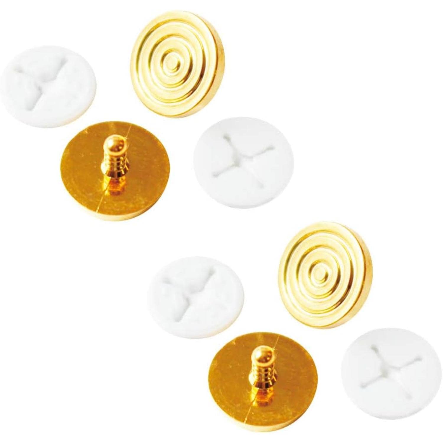 日本紐釦貿易 マスクピアス土台 台10mm ゴールド 50個 LW3-50 (ご注文単位1束)【直送品】