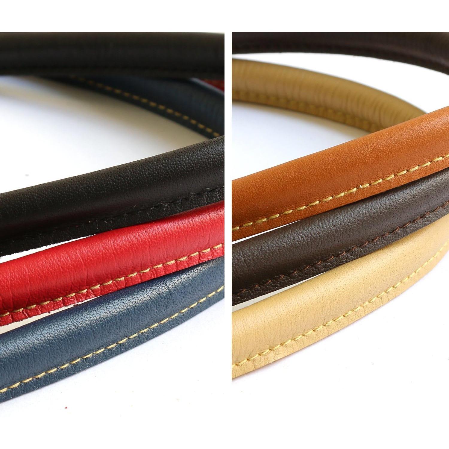 日本紐釦貿易 五角 本革持ち手 黒 約44cm 1組入 MKT14-B (ご注文単位1組)【直送品】