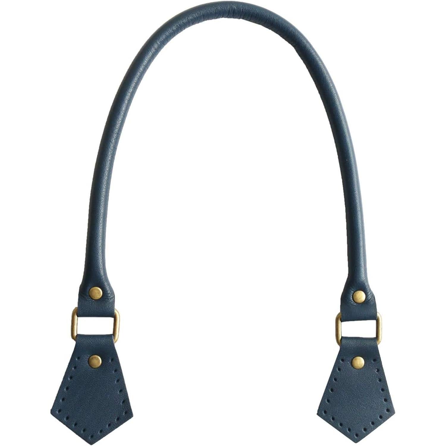 日本紐釦貿易 五角 本革持ち手 ネイビー 約44cm 1組入 MKT14-N （ご注文単位1組）【直送品】