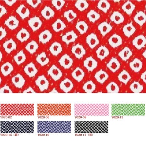 日本紐釦貿易 ちりめんカット 友禅 約23×33cm 鹿子柄 緑 Y020-13 （ご注文単位1枚）【直送品】