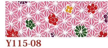 日本紐釦貿易 ちりめんカット 友禅 約23×33cm 花柄 桃色 Y115-08 (ご注文単位1枚)【直送品】