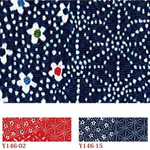 日本紐釦貿易 ちりめんカット 友禅 約23×33cm 花柄 赤 Y146-02 (ご注文単位1枚)【直送品】