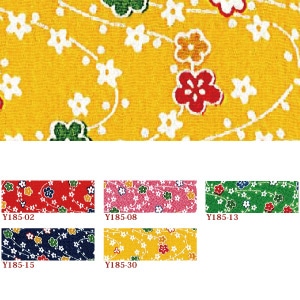 日本紐釦貿易 ちりめんカット 友禅 約23×33cm 花柄 緑 Y185-13 （ご注文単位1枚）【直送品】