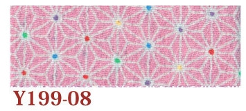 日本紐釦貿易 ちりめんカット 友禅 約23×33cm 麻の葉柄 桃色 Y199-08 (ご注文単位1枚)【直送品】