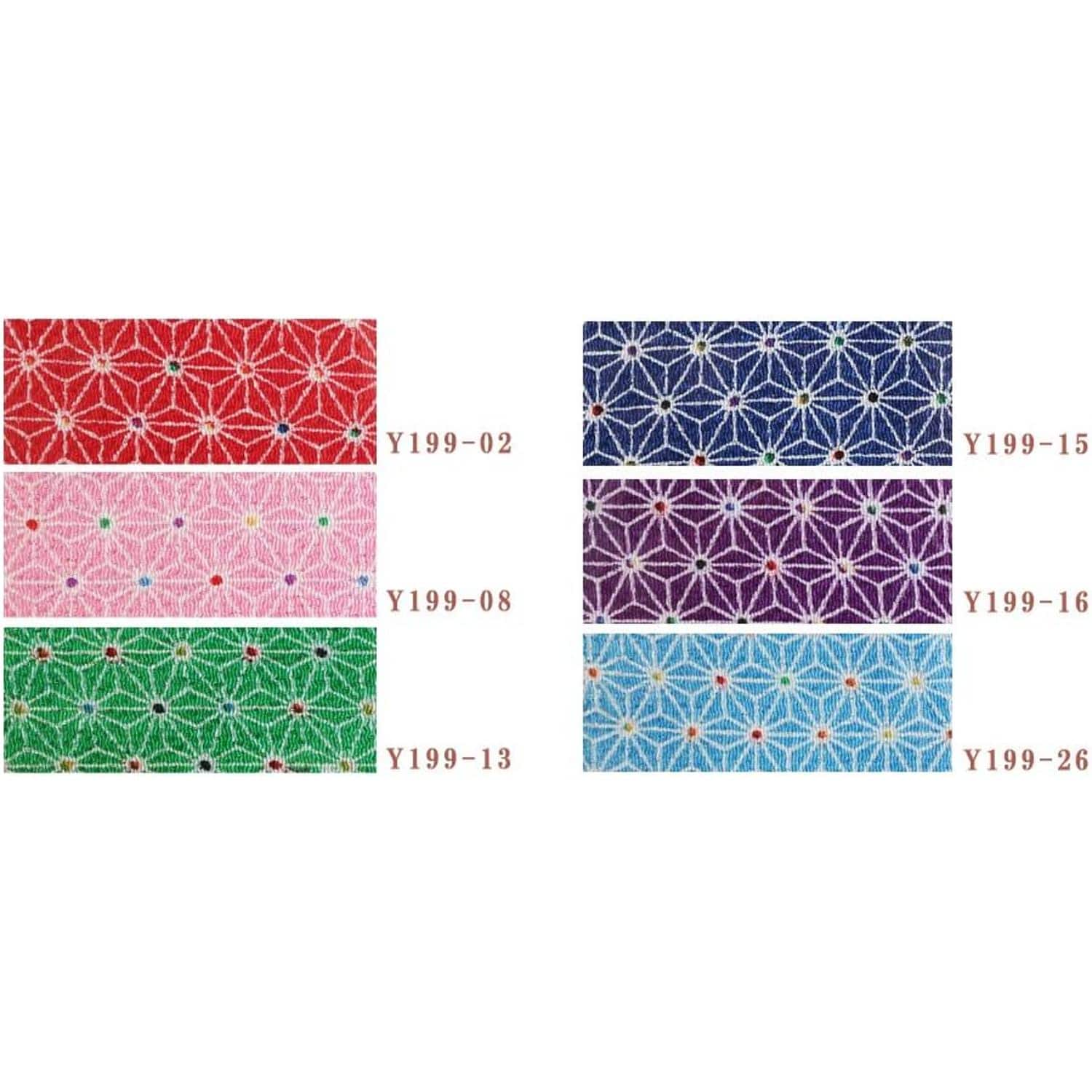 日本紐釦貿易 ちりめんカット 友禅 約23×33cm 麻の葉柄 緑 Y199-13 (ご注文単位1枚)【直送品】