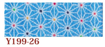 日本紐釦貿易 ちりめんカット 友禅 約23×33cm 麻の葉柄 水色 Y199-26 (ご注文単位1枚)【直送品】