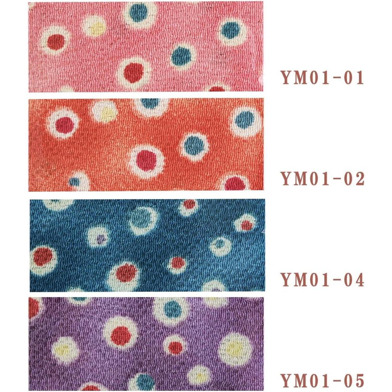 日本紐釦貿易 ちりめんカット 友禅 約23×33cm 水玉柄 橙色 YM01-02 (ご注文単位1枚)【直送品】