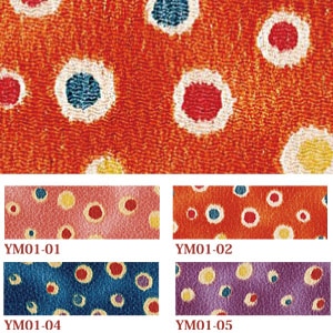 日本紐釦貿易 ちりめんカット 友禅 約23×33cm 水玉柄 橙色 YM01-02 (ご注文単位1枚)【直送品】