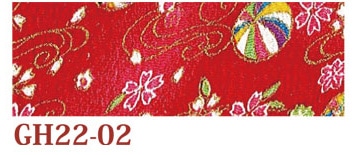 日本紐釦貿易 ちりめんカット 金彩 約23×33cm 手鞠柄 葡萄色 GH22-02 （ご注文単位1枚）【直送品】