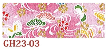 日本紐釦貿易 ちりめんカット 金彩 約23×33cm 蝶柄 桃色 GH23-03 （ご注文単位1枚）【直送品】