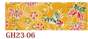 日本紐釦貿易 ちりめんカット 金彩 約23×33cm 蝶柄 黄色 GH23-06 （ご注文単位1枚）【直送品】