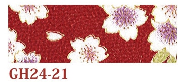 日本紐釦貿易 ちりめんカット 金彩 約23×33cm 桜柄 赤 GH24-21 （ご注文単位1枚）【直送品】