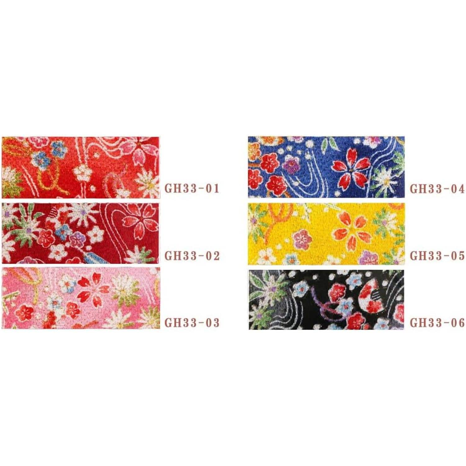 日本紐釦貿易 ちりめんカット 金彩 約23×33cm 花と櫛柄 桃色 GH33-03 (ご注文単位1枚)【直送品】