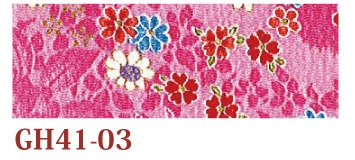 日本紐釦貿易 ちりめんカット 金彩 約23×33cm 手鞠柄 桃色 GH41-03 (ご注文単位1枚)【直送品】